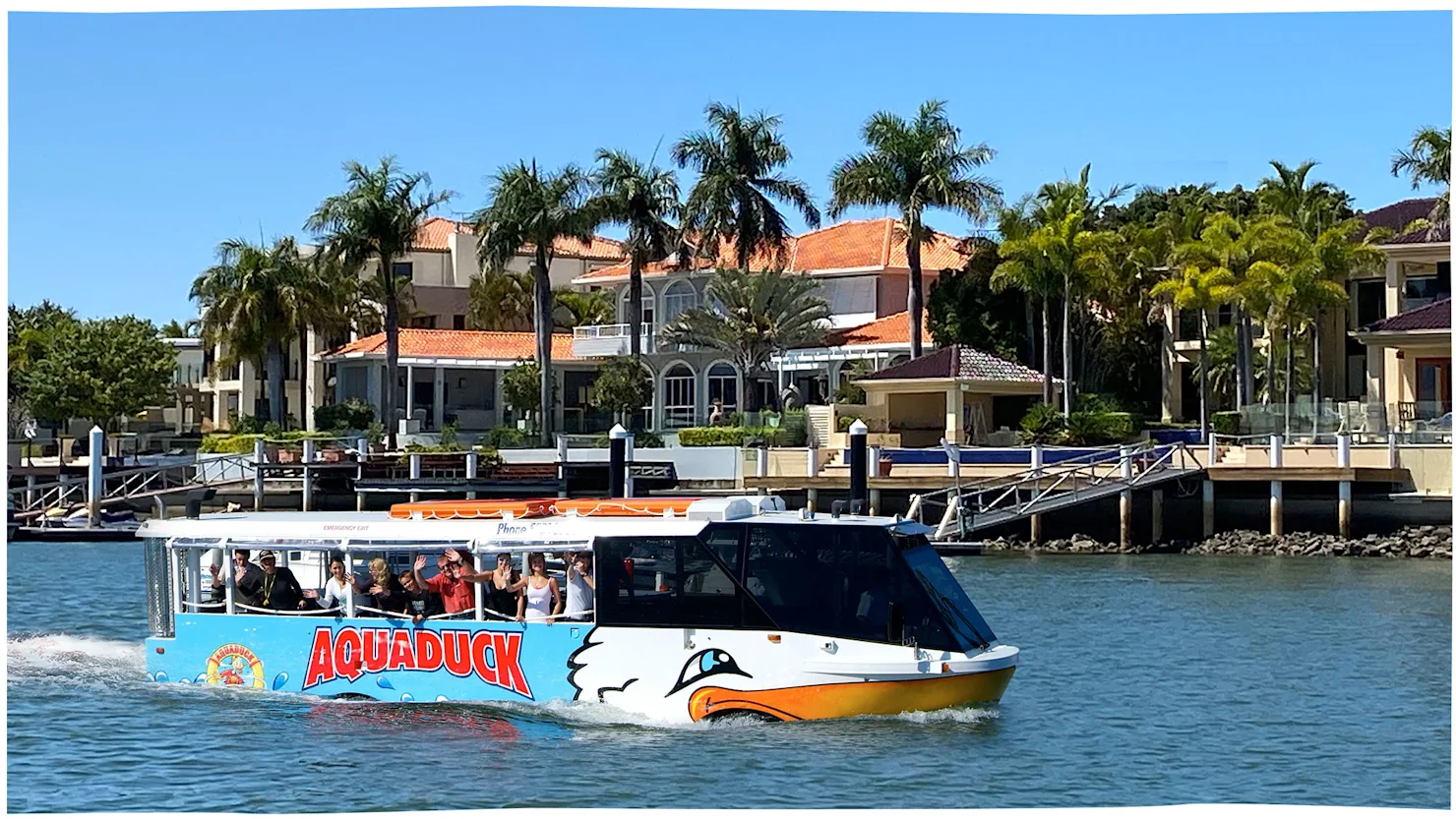 Aquaduck Sunshine Coast cruising through the Mooloolah River