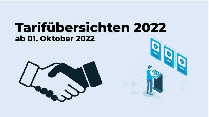 Tarifübersichten 2022 I Gültig ab 01.10.2022 - hero image