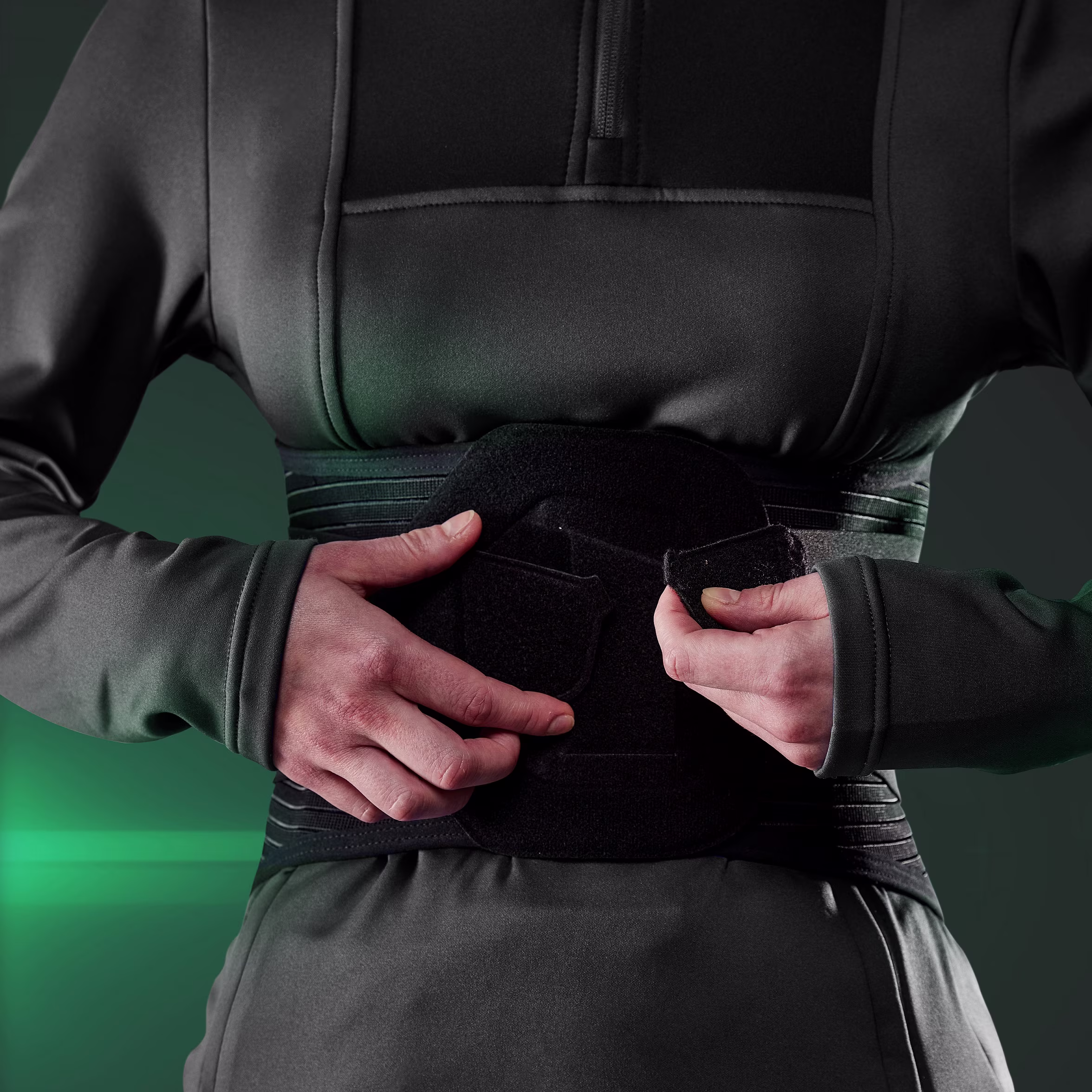 Detailed view of closing the CX Soft Back