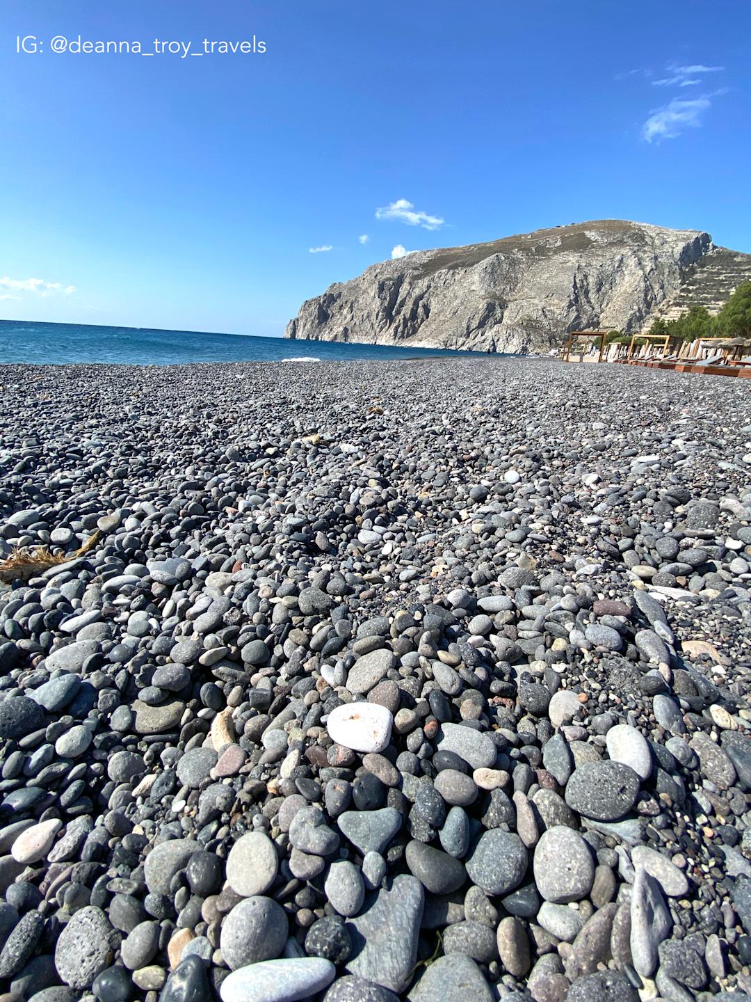 Perissa Beach Black Stones
