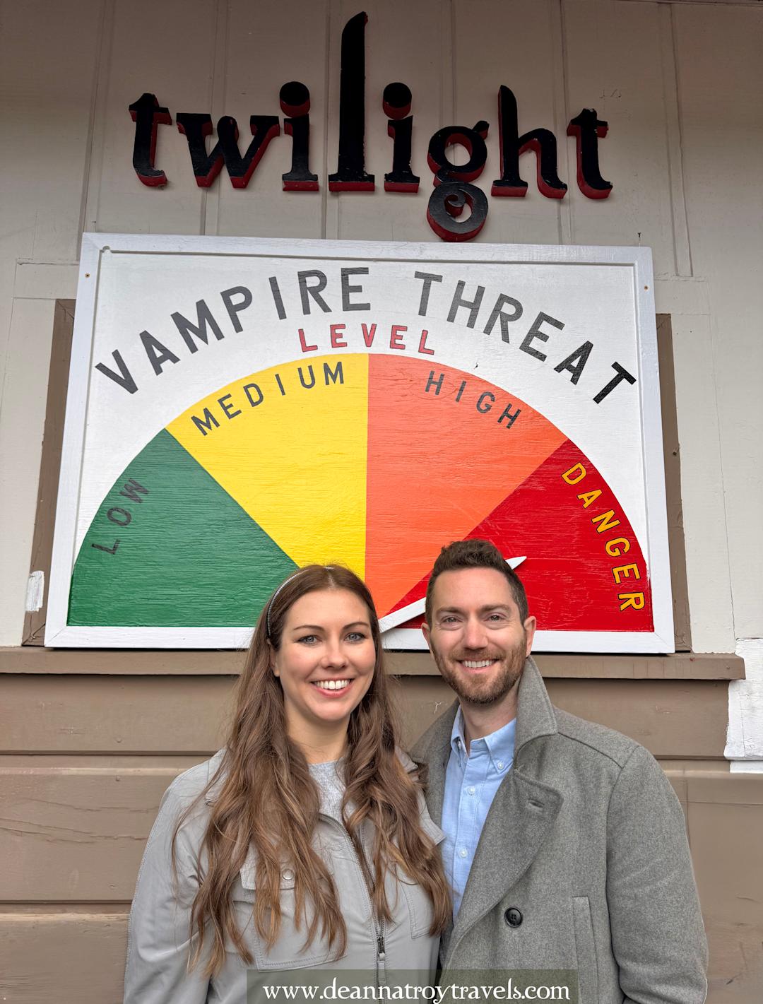 Vampire Threat Level Sign - 3 Rivers Resort