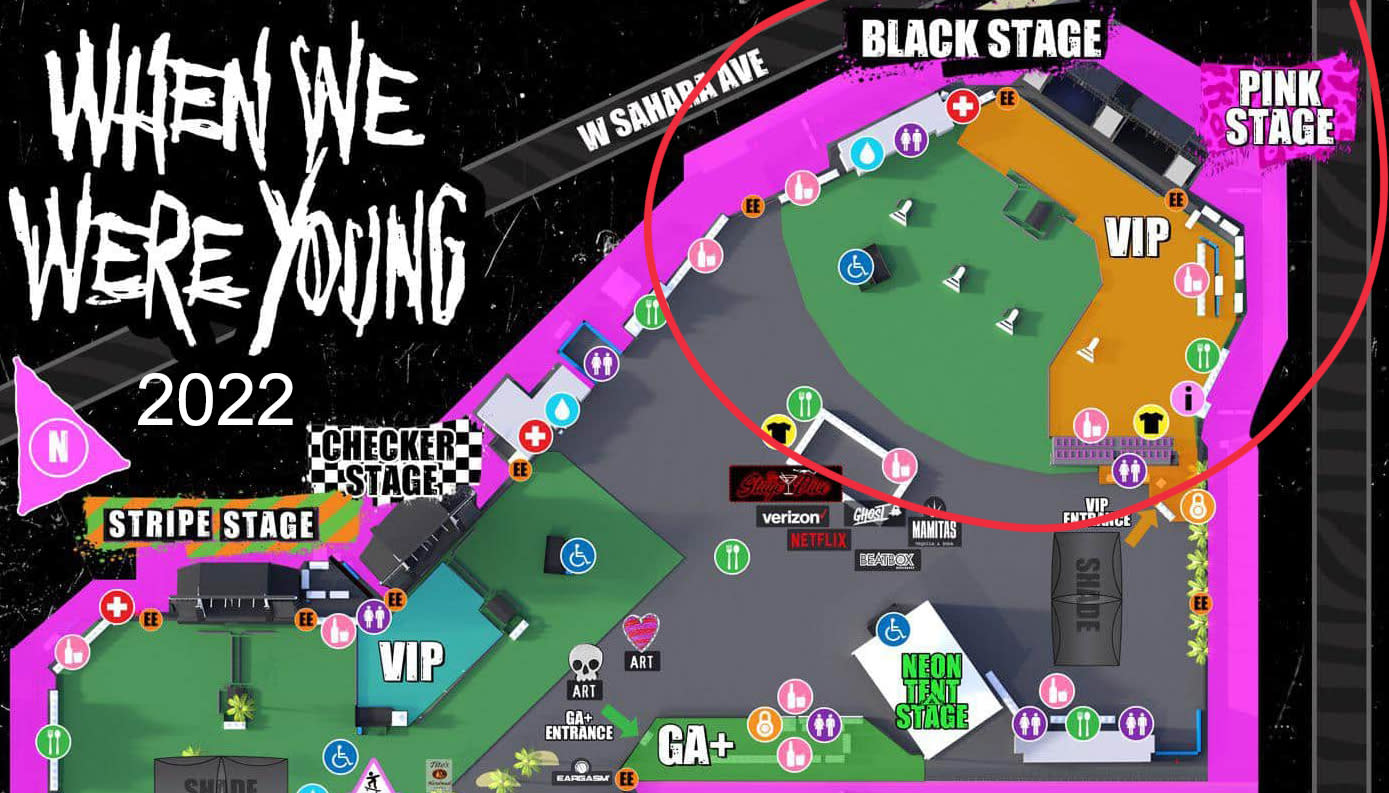 In 2022 VIP had the entire front middle section of all stages