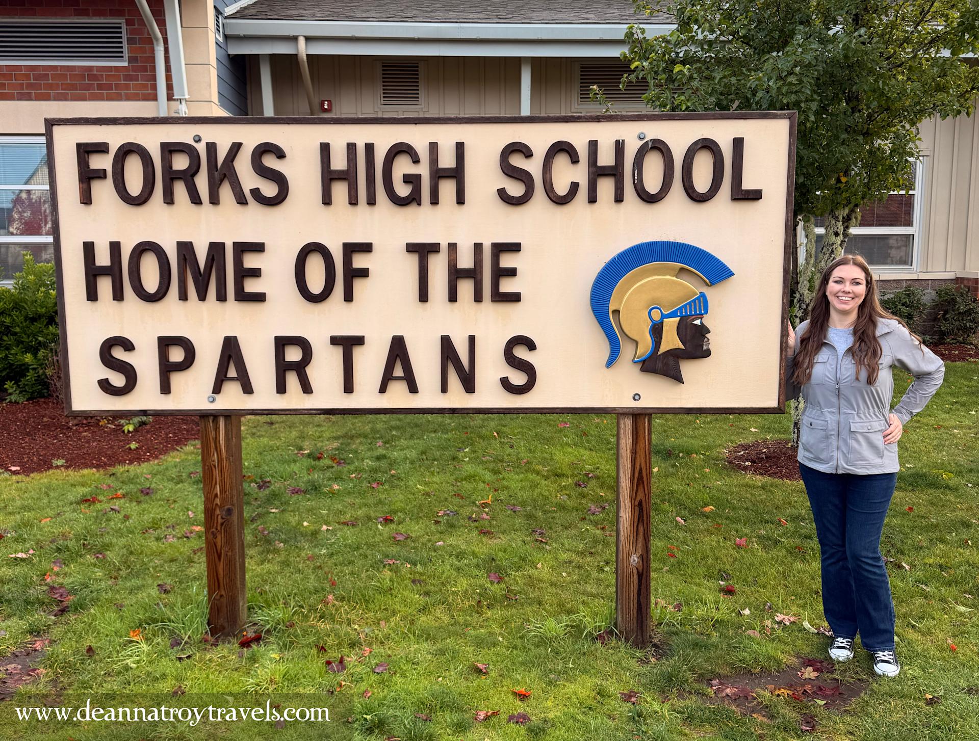 The high school where characters Bella and Edward attended.