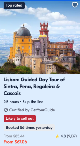 GetYourGuide Group Tour $67 per person