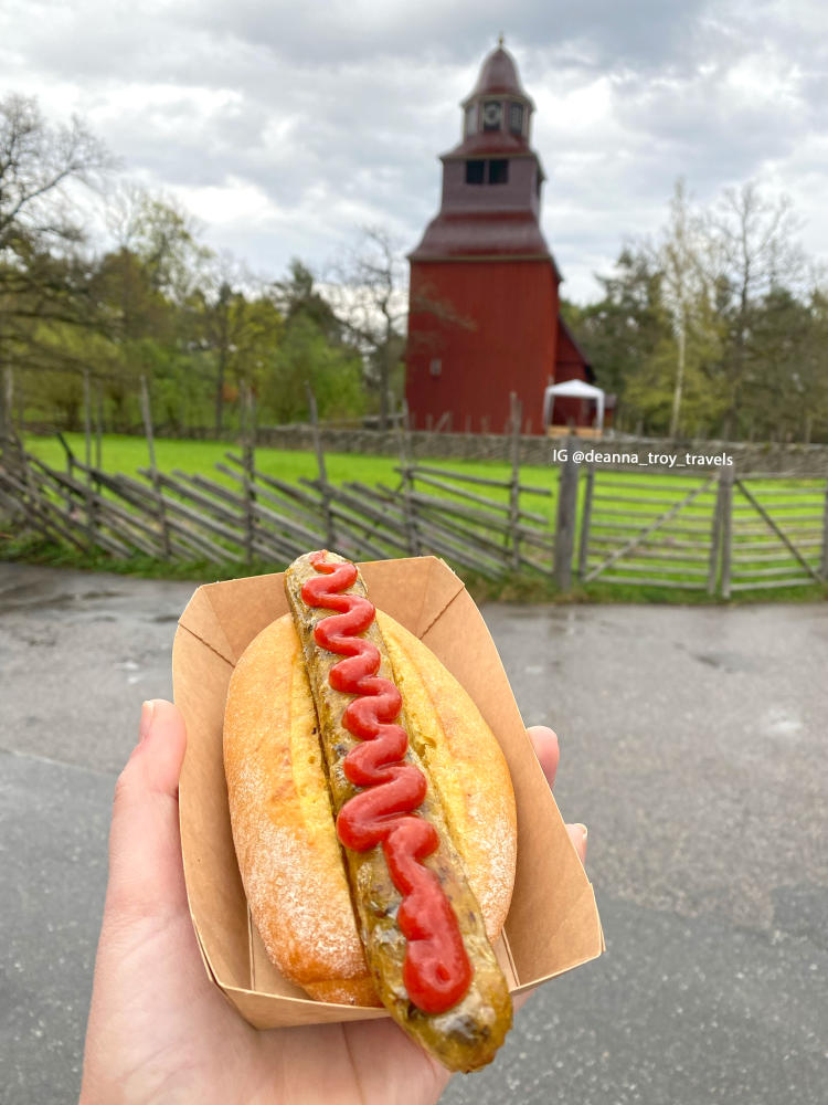 This vegan sausage can be purchased while exploring Skensen! 