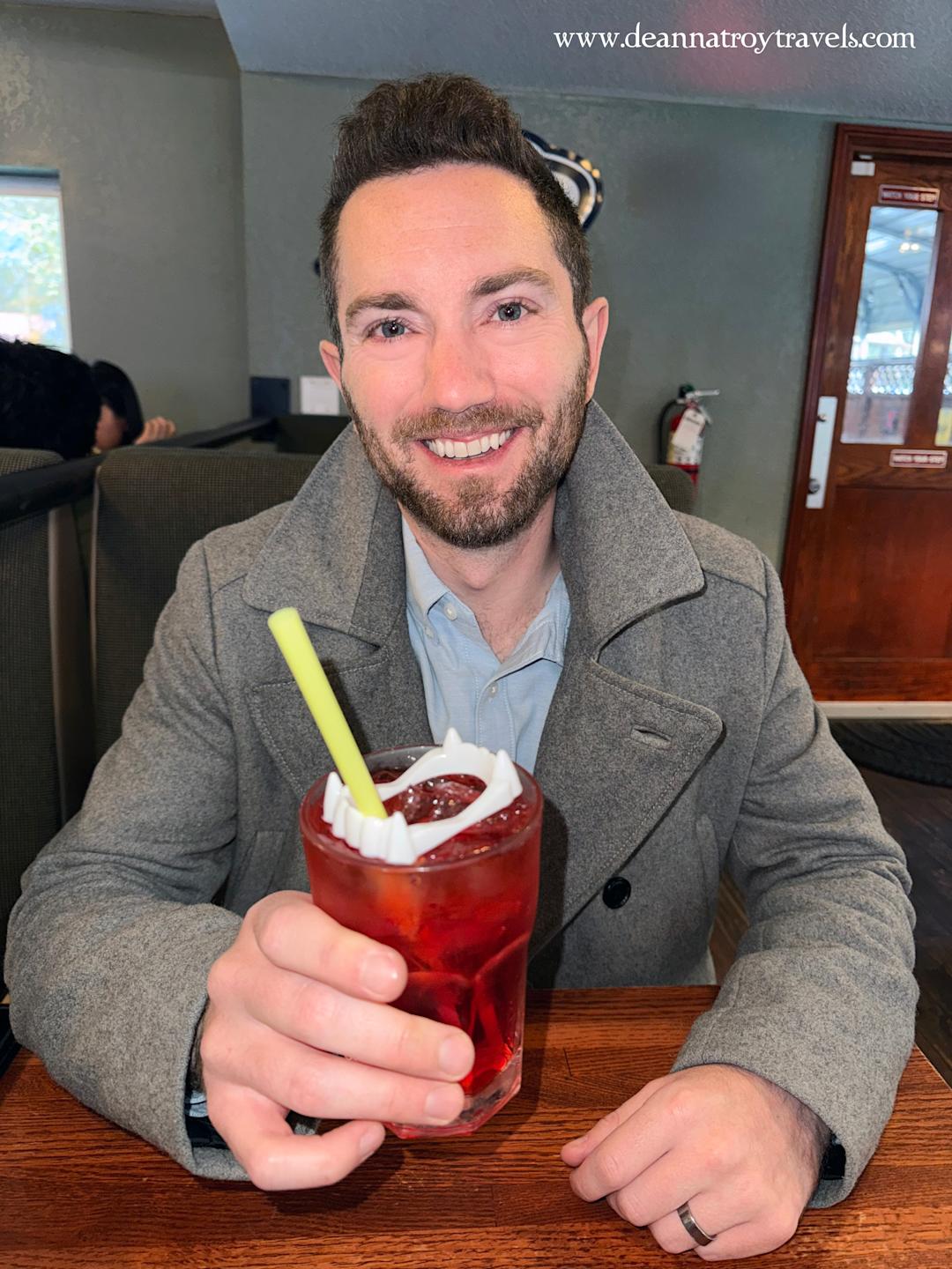 The "Dirty Vampire" drink at Blakeslees Bar and Grill