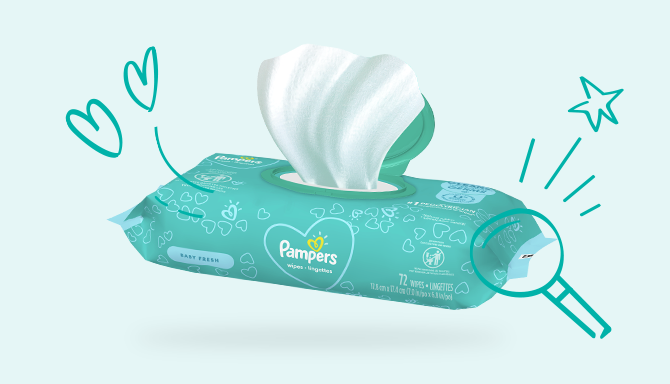 Pampers - Lingettes nettoyantes pour bébé