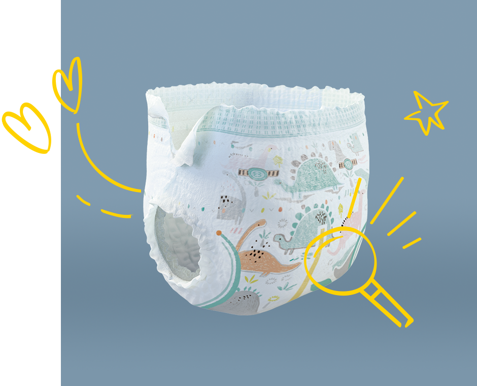 Ce que notre couche contient Pampers® Cruisers 360° Fit™ DT