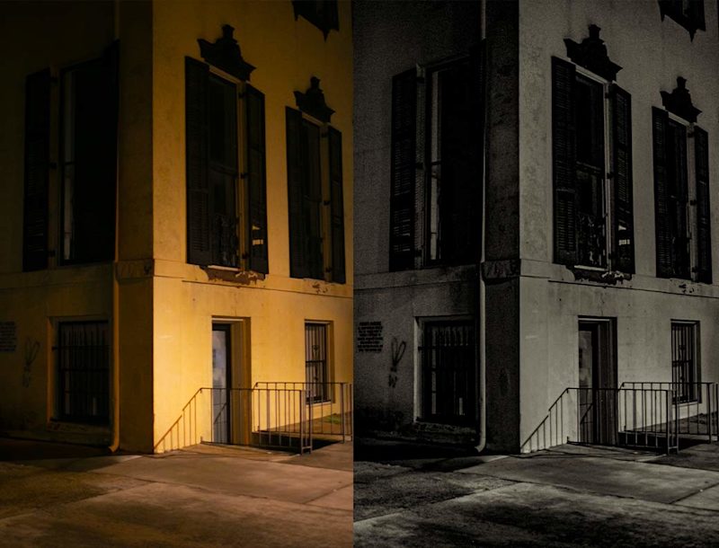 Black and white film effect from Hunted Lightroom presets