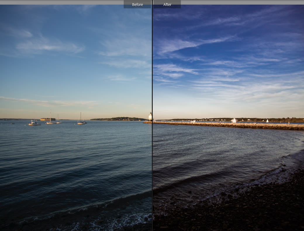 Landscape pictured in A Seaside Story with Lightroom presets