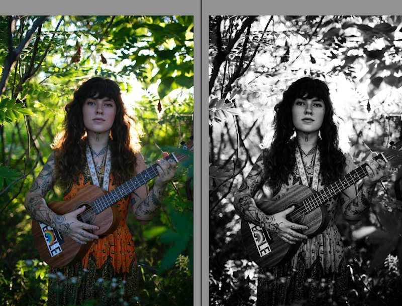 Black and white film photography enhanced with Contrast Noir Lightroom presets