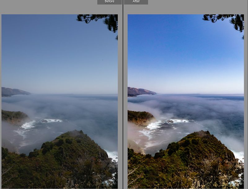 Lushify preset enriching landscapes in Lightroom