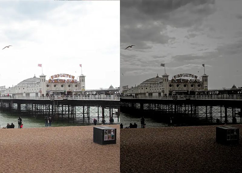 Doomed film effect applied using Lightroom presets