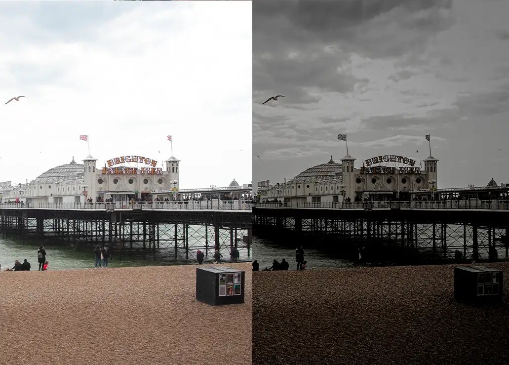 Doomed film effect applied using Lightroom presets