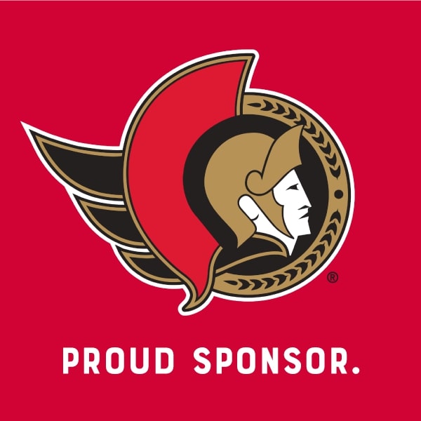 Proud sponsor Ottawa Senators team logo