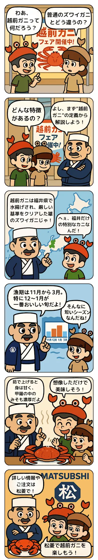 越前ガニとは?マンガ