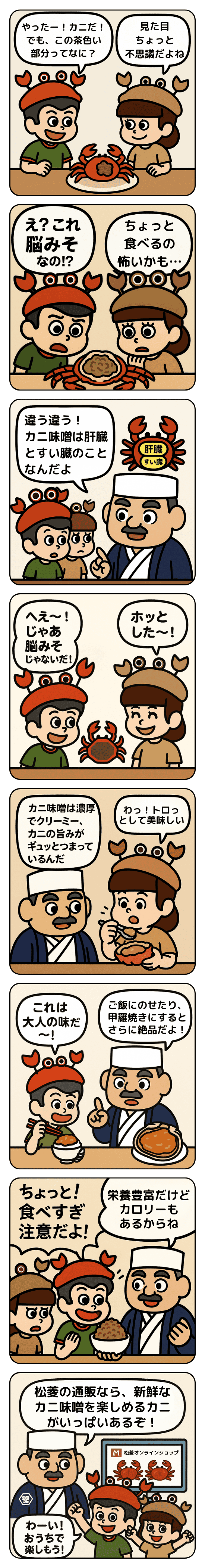 カニ味噌って何？マンガ