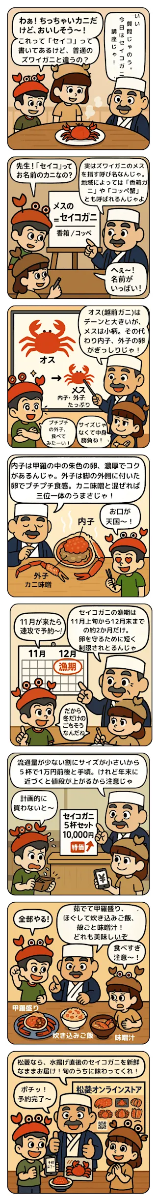 セイコガニとはマンガ