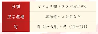 タラバガニ表