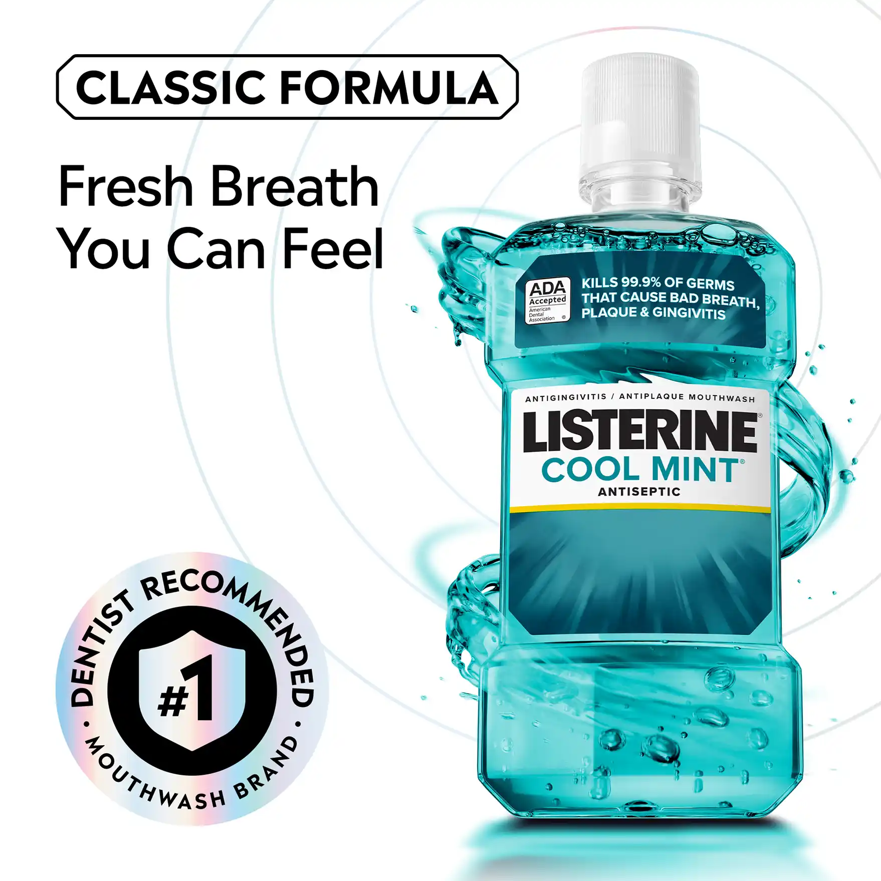 Fresh breath you can feel with LISTERINE COOL MINT mouthwash