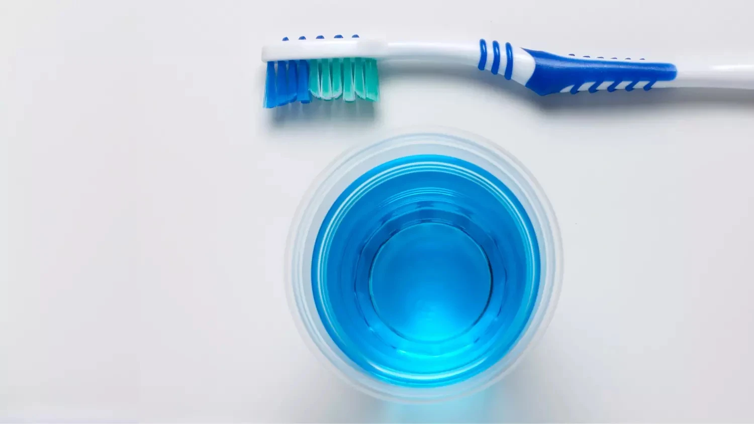 Woman brushing her teeth