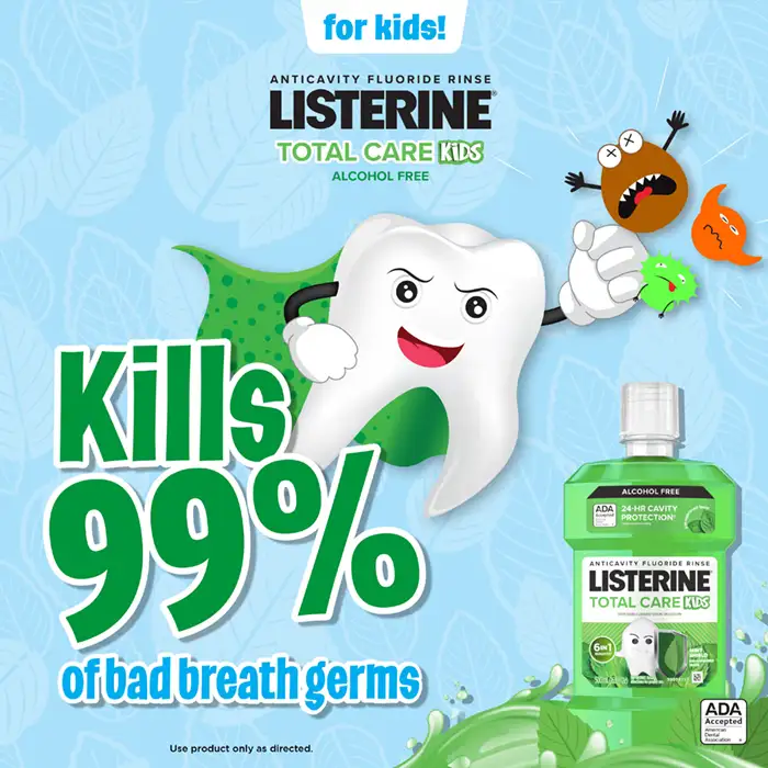 Kills 99% of bad breath germs