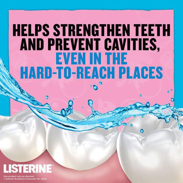 Listerine helps strengthen teeth and prevent cavities even in the hard-to-reach places