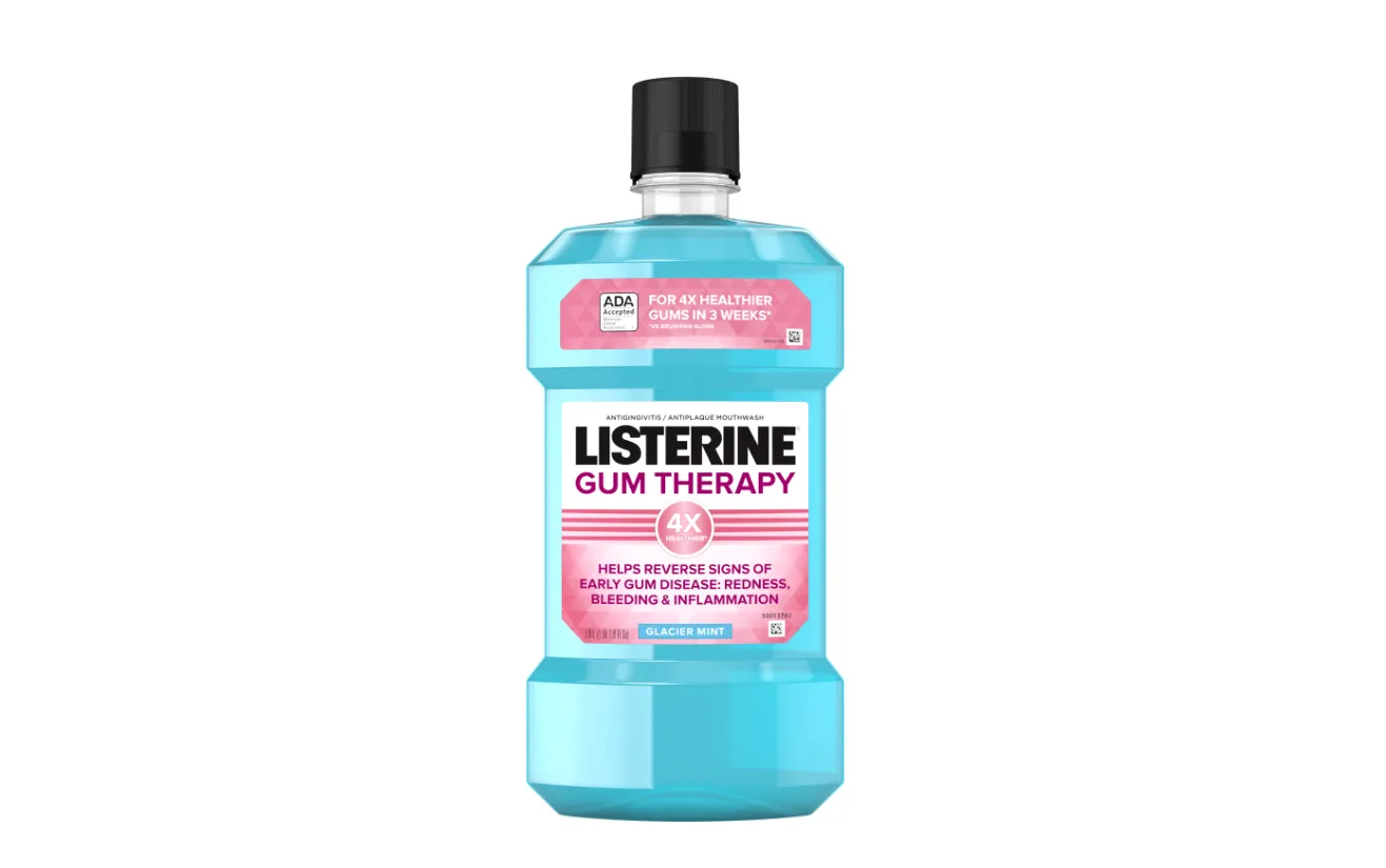 LISTERINE® GUM THERAPY Glacier Mint Antiplaque & Gingivitis Mouthwash Front