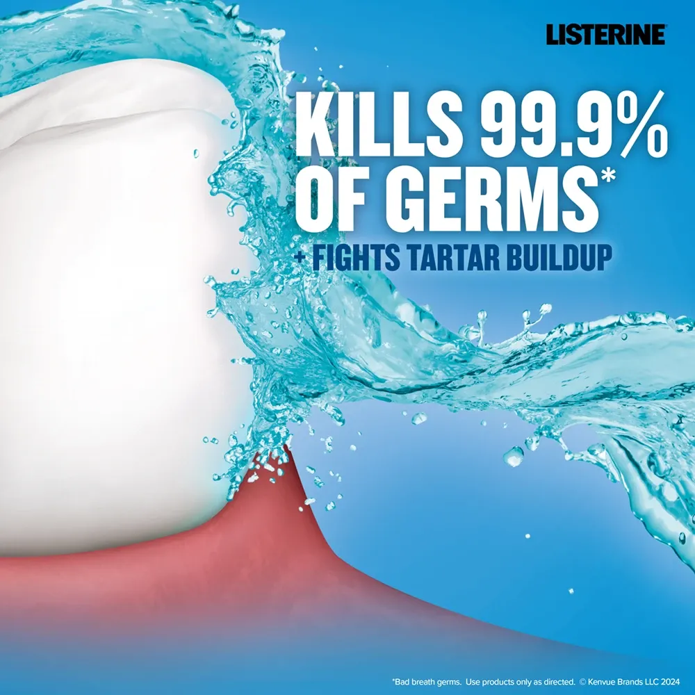 LISTERINE ULTRACLEAN Alcohol Free kills 99.9% of germs + fights tartar buildup