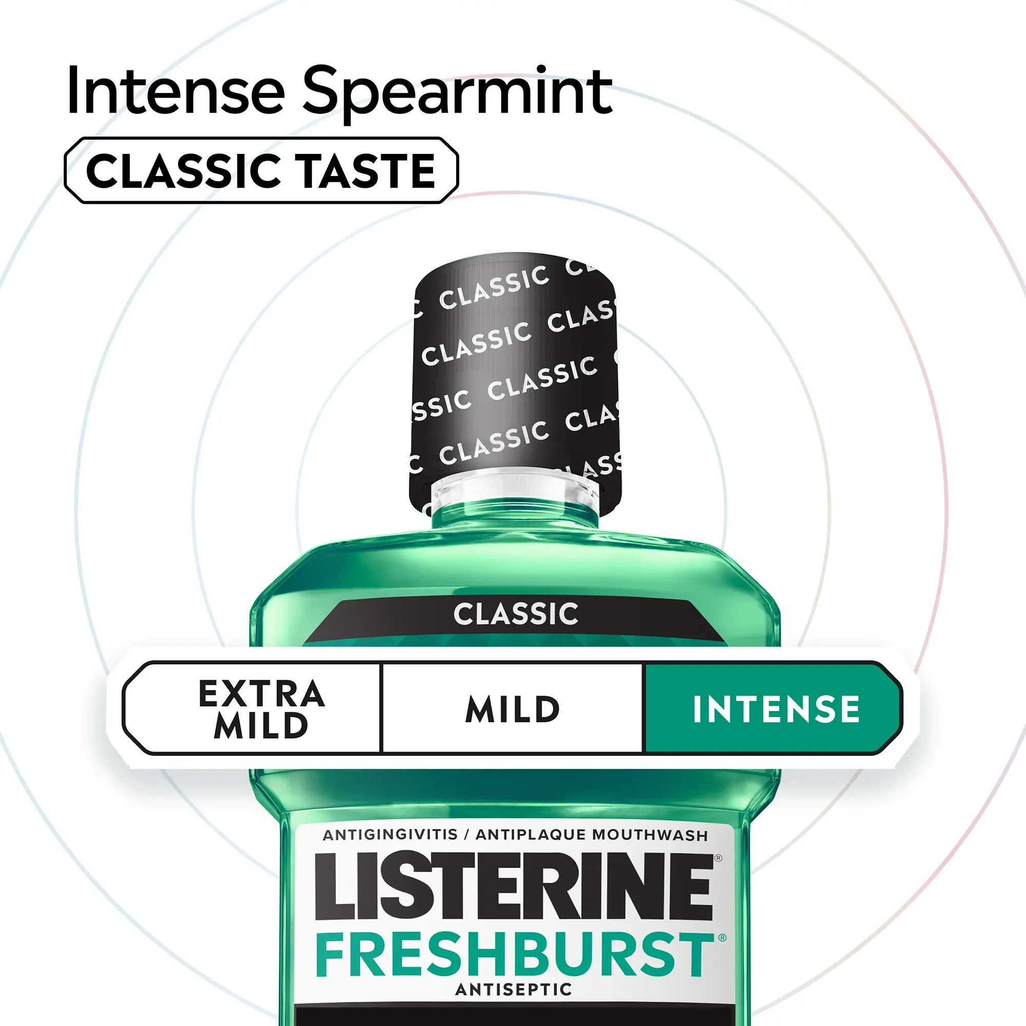 LISTERINE® FRESHBURST® Intense Spearmint, classic taste