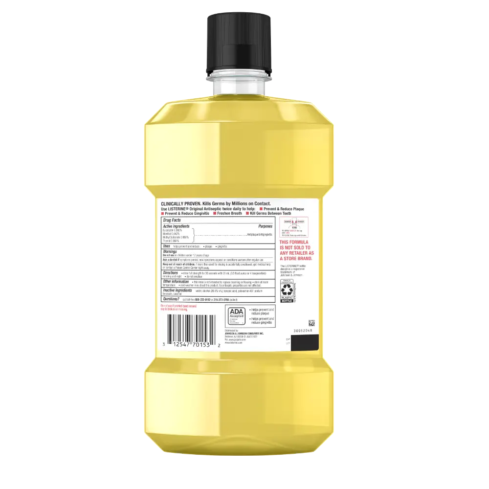 Back Pack Shot of LISTERINE® Antiseptic Oral Care Mouthwash ORIGINAL 1.5Liters