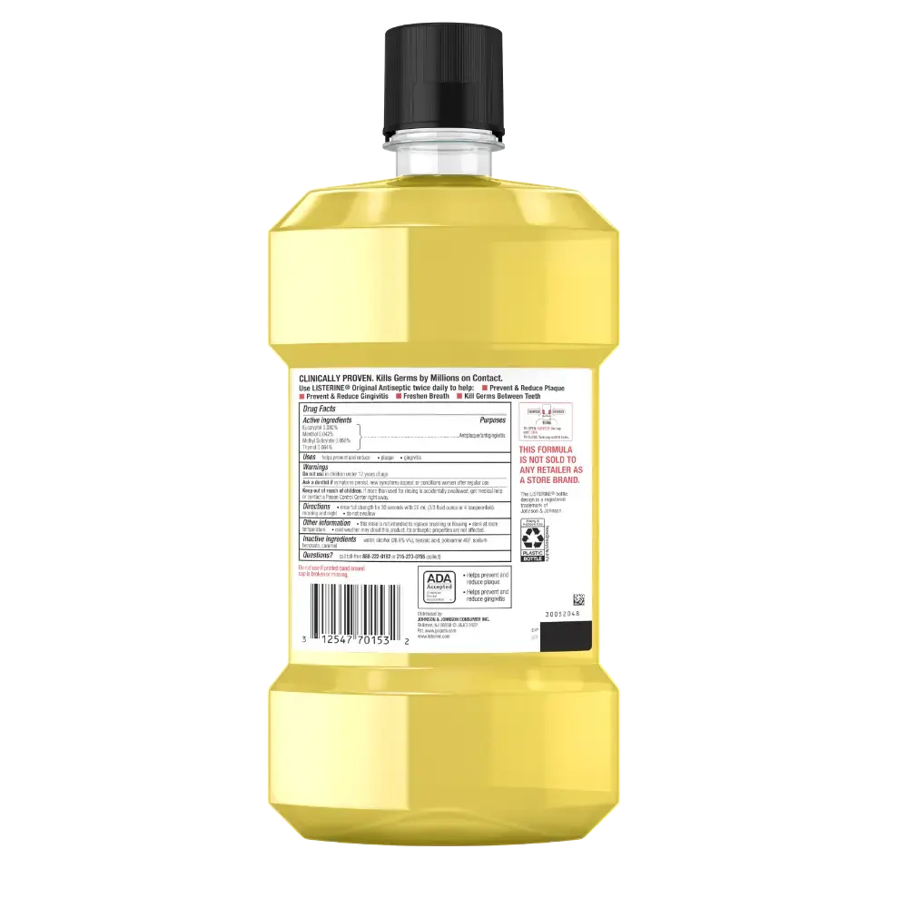 Back Pack Shot of LISTERINE® Antiseptic Oral Care Mouthwash ORIGINAL 1.5Liters