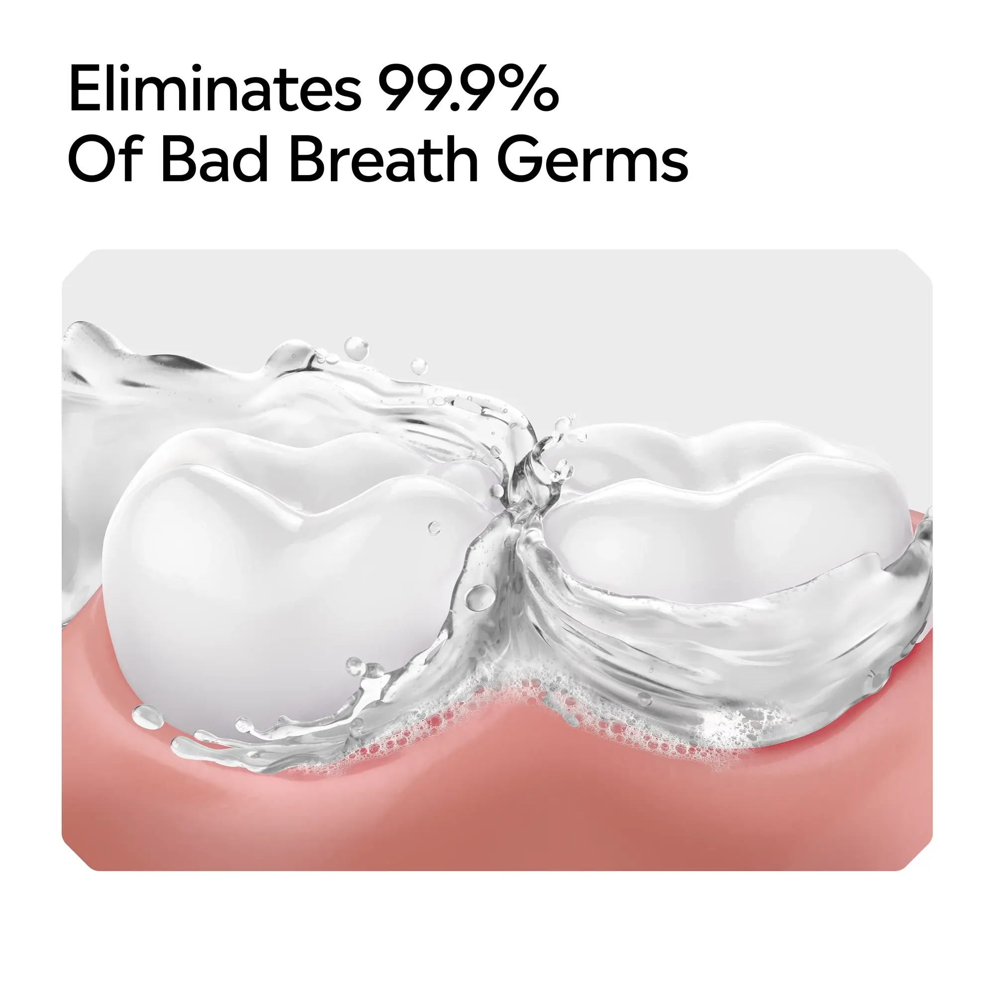 LISTERINE® Extra Mild Alcohol-Free Mouthwash COOL MINT eliminate 99.9% of bad breath germs