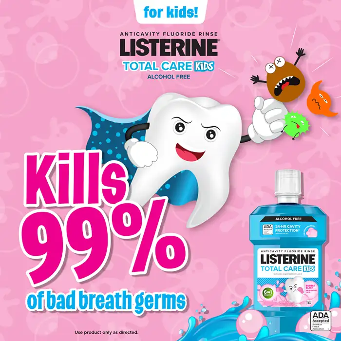 Kills 99% of bad breath germs