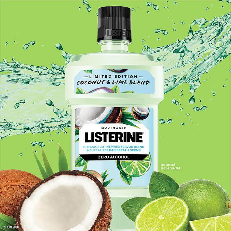 Listerine® Coconut & Lime Blend Mouthwash graphics