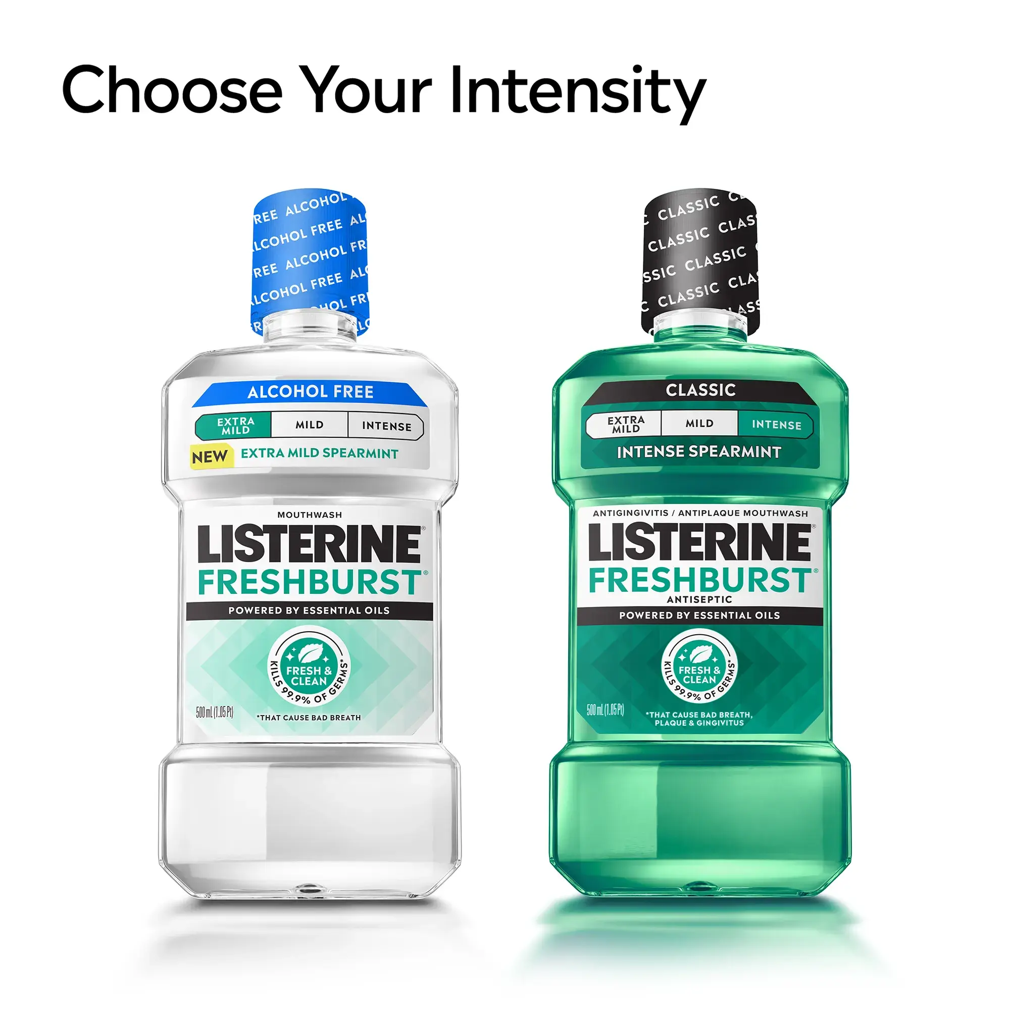  LISTERINE® Choose your intensity, extra mild or intense