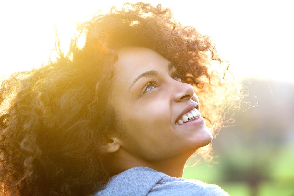 Woman smiling