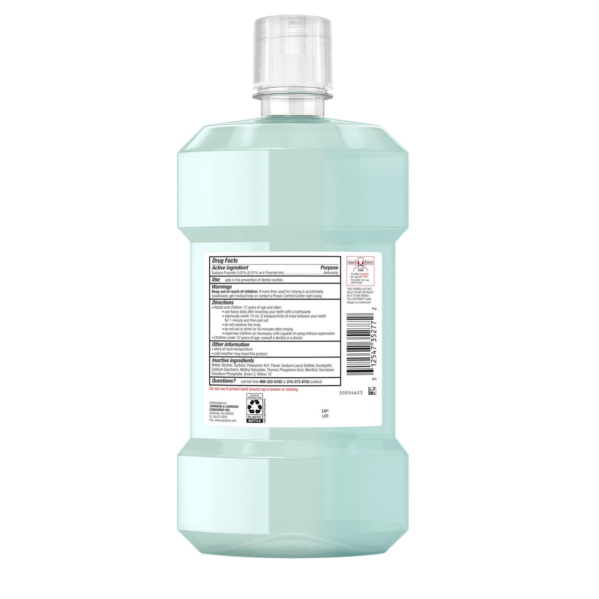 Listerine Clinical Solutions Teeth Strength mouthwash bottle back