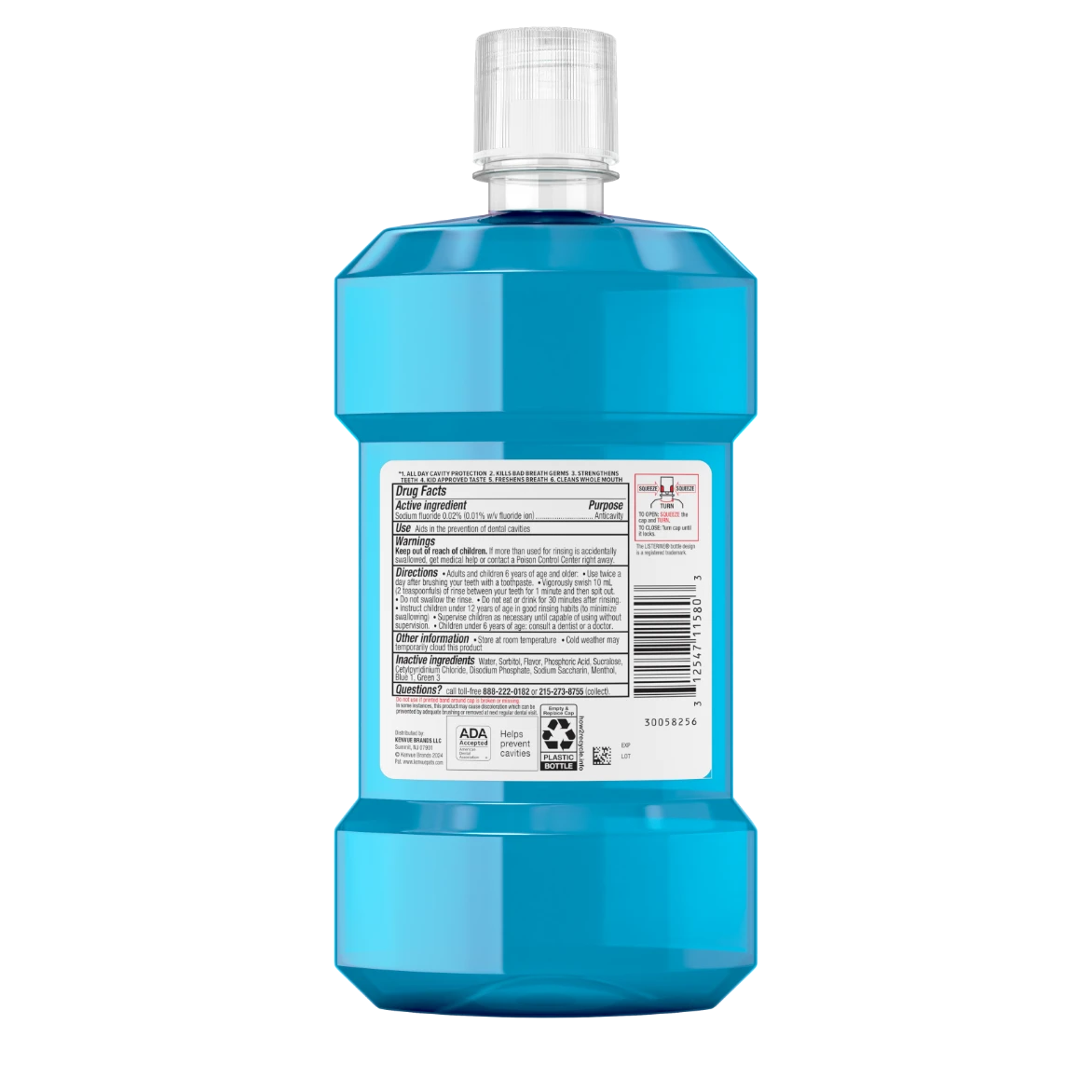 Listerine Smart Rinse Bubble Blast back