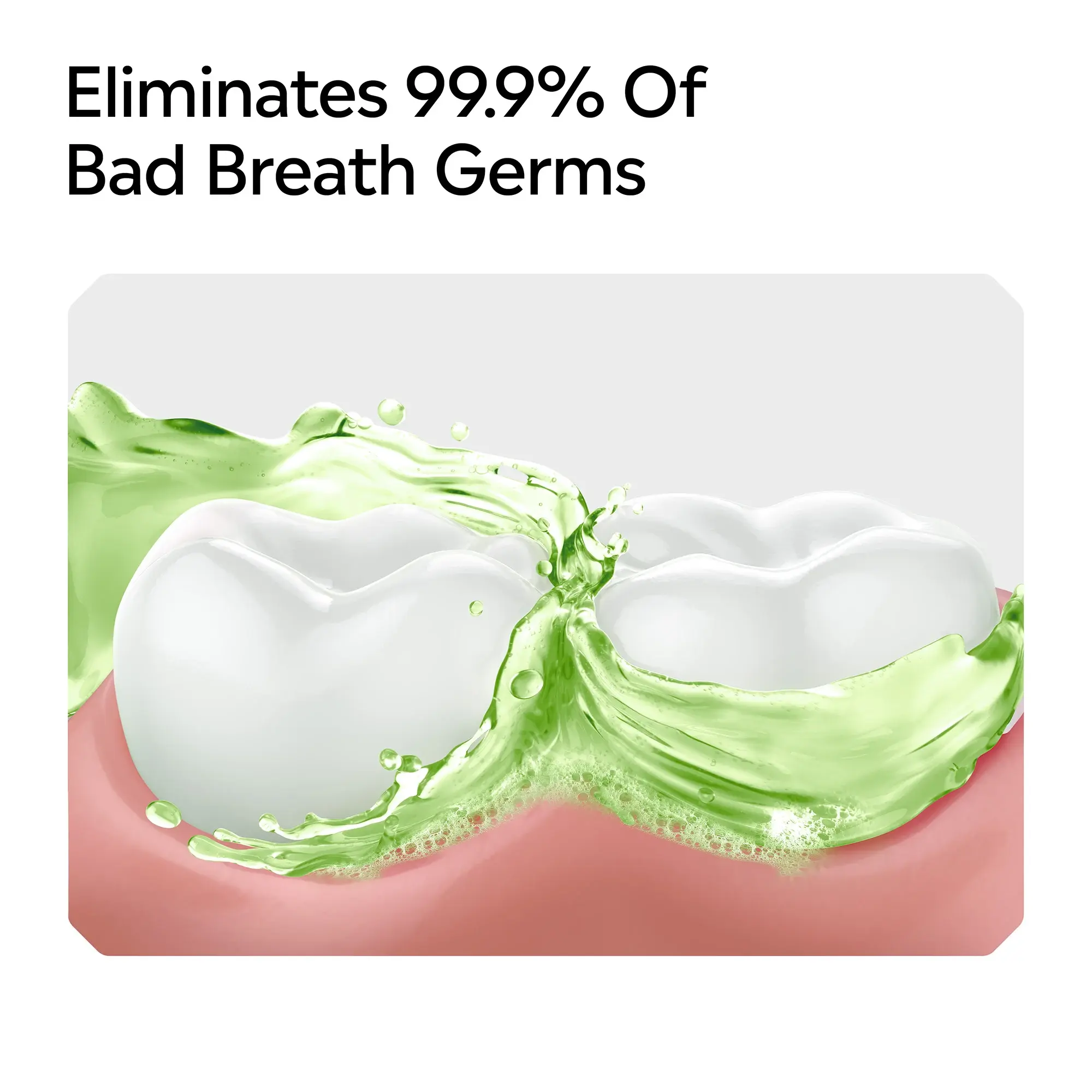 LISTERINE®  Citrus Mint Alcohol Free Mouthwash Eliminates 99.9% of Bad Breath Germs