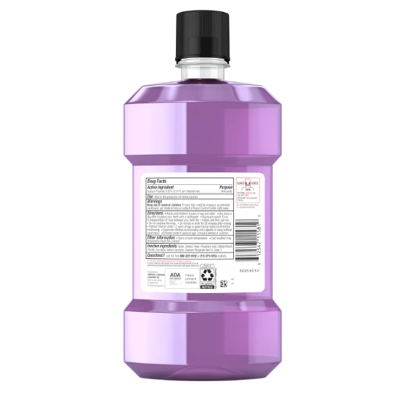 Listerine Smart Rinse Berry Splash mouthwash back