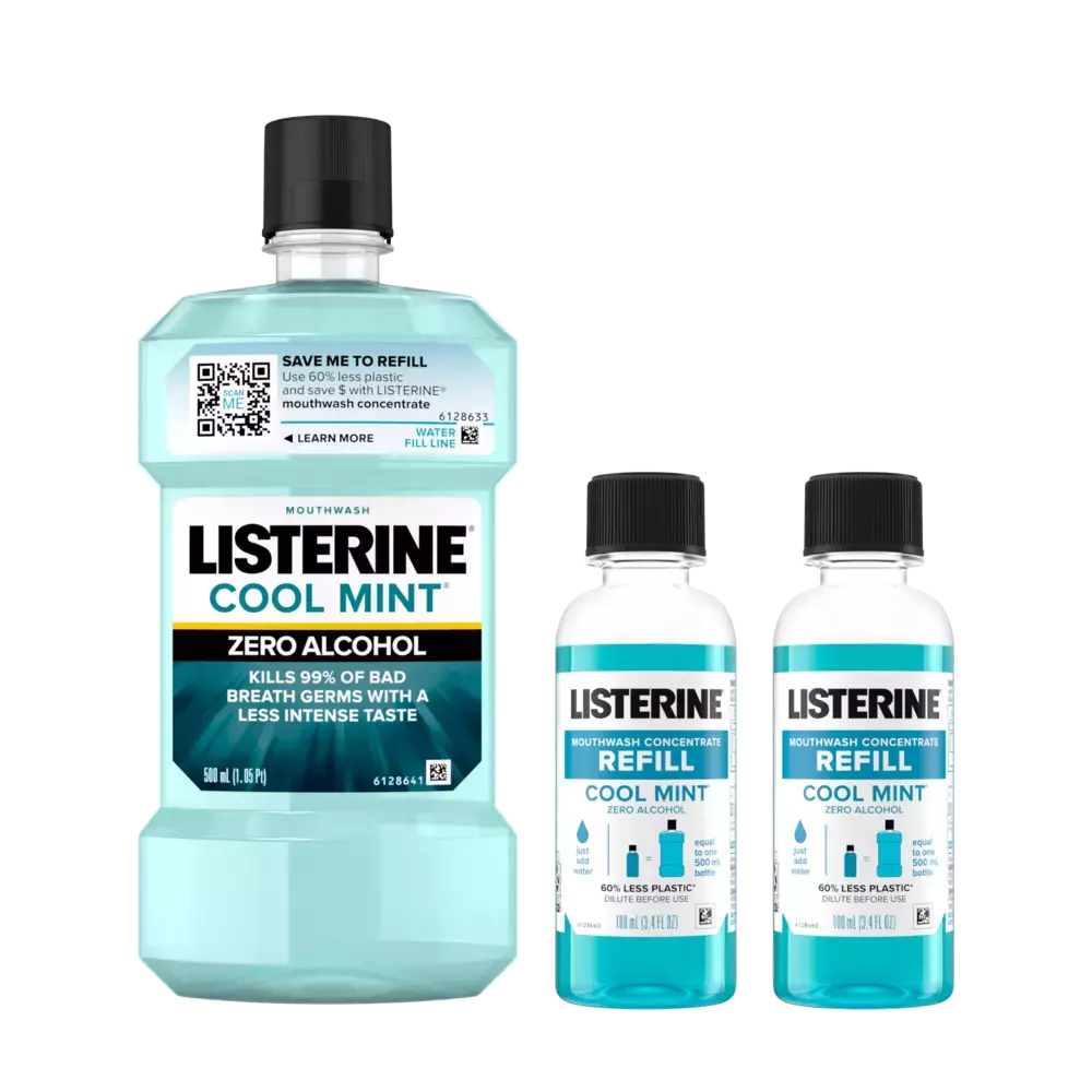 LISTERINE® COOL MINT® ZERO Mouthwash Concentrate Starter Kit