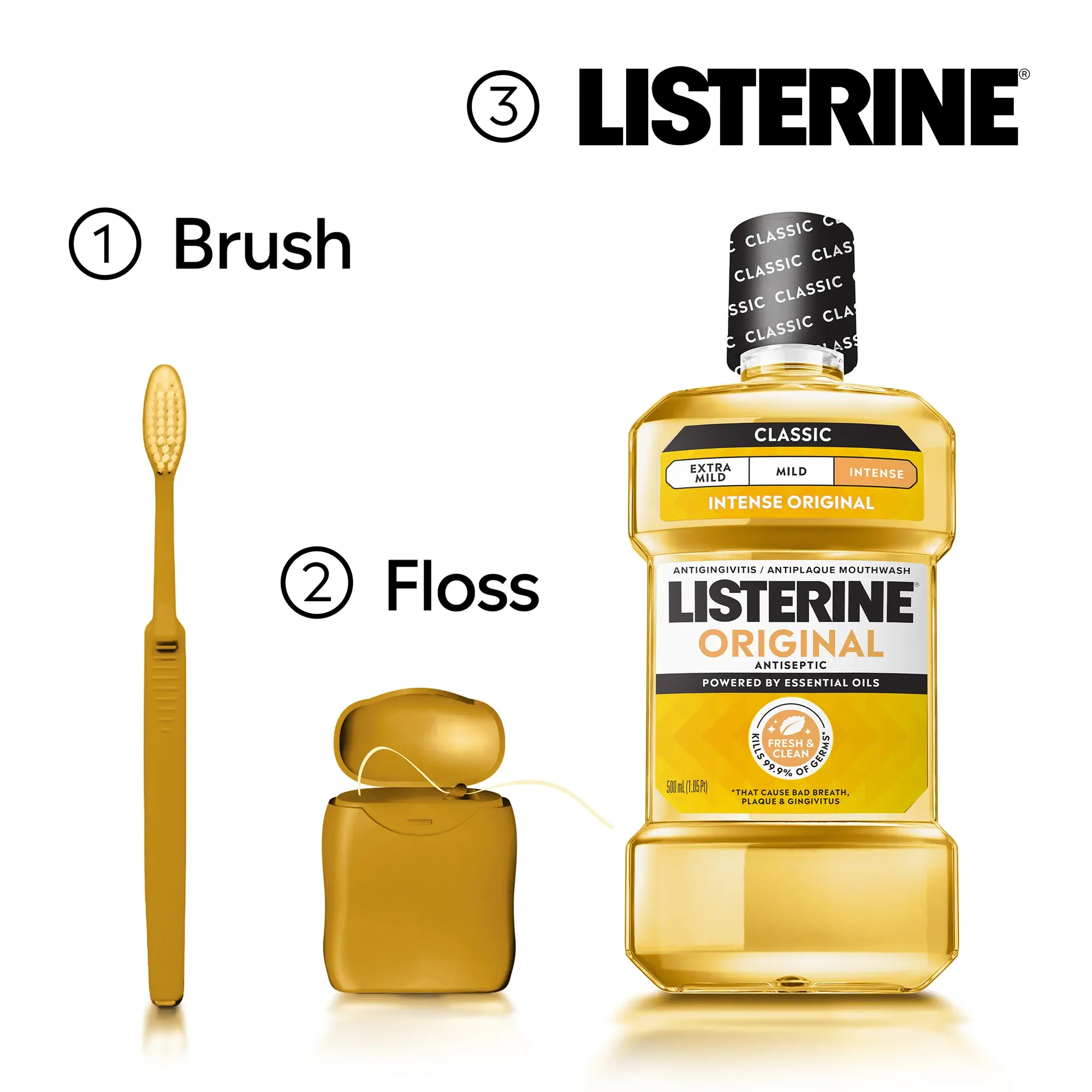 Brush, Floss and LISTERINE!