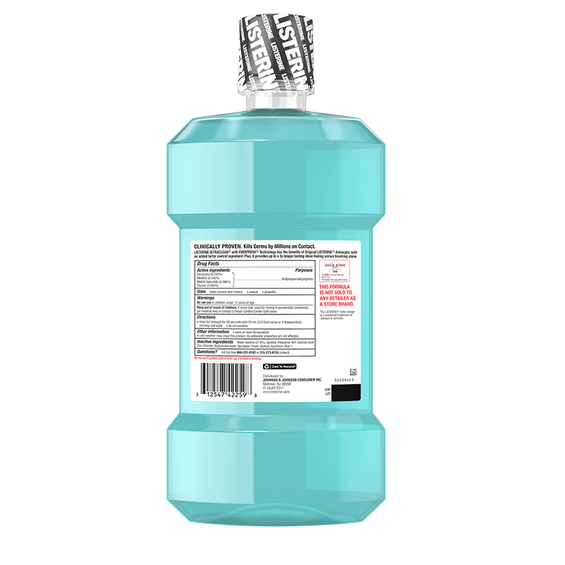 Listerine UltraClean Arctic Mint Mouthwash back