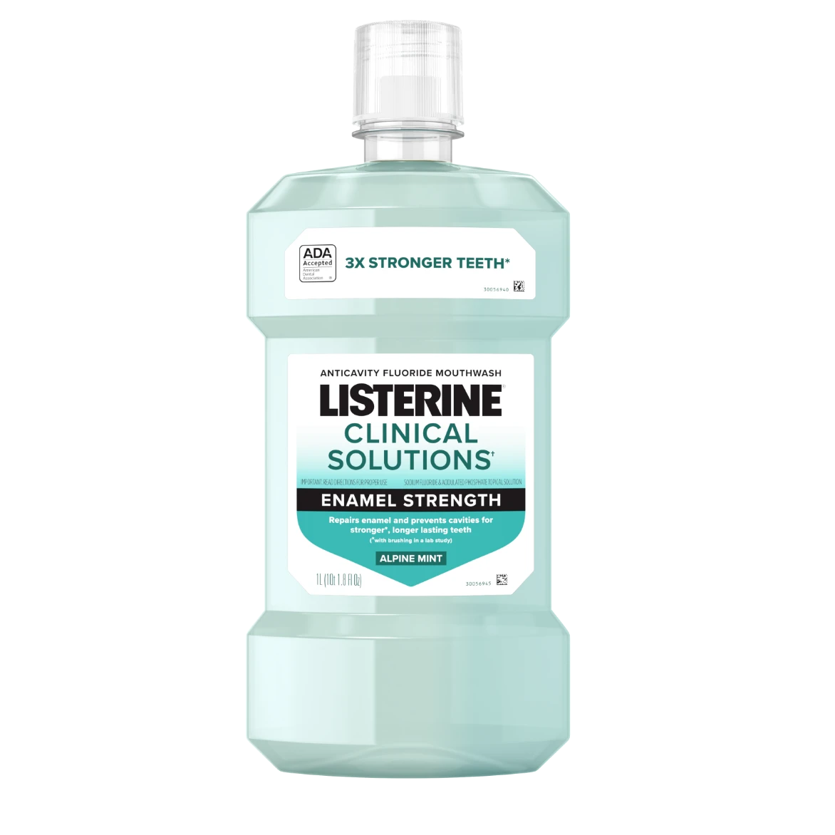 Listerine Clinical Solutions Enamel Strength Mouthwash helps repair enamel & prevents cavities