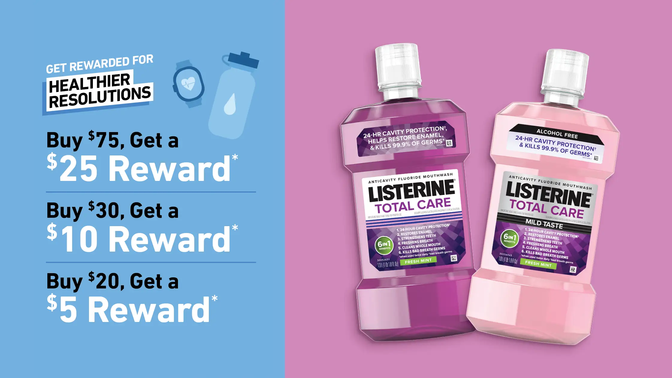  Shop LISTERINE® and get a reward up to $25!