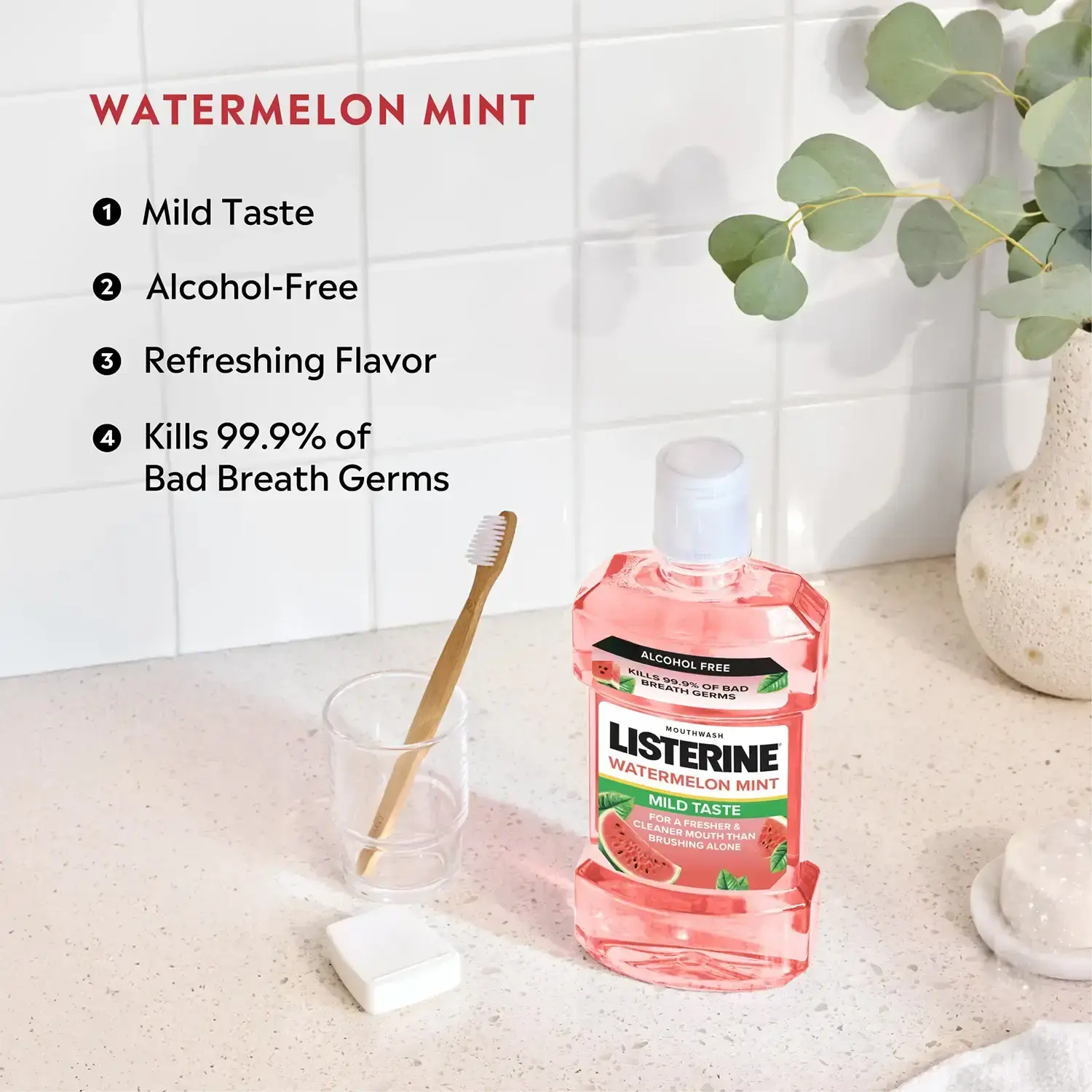 Refreshing flavor & kills 99.9% of bad breath germs