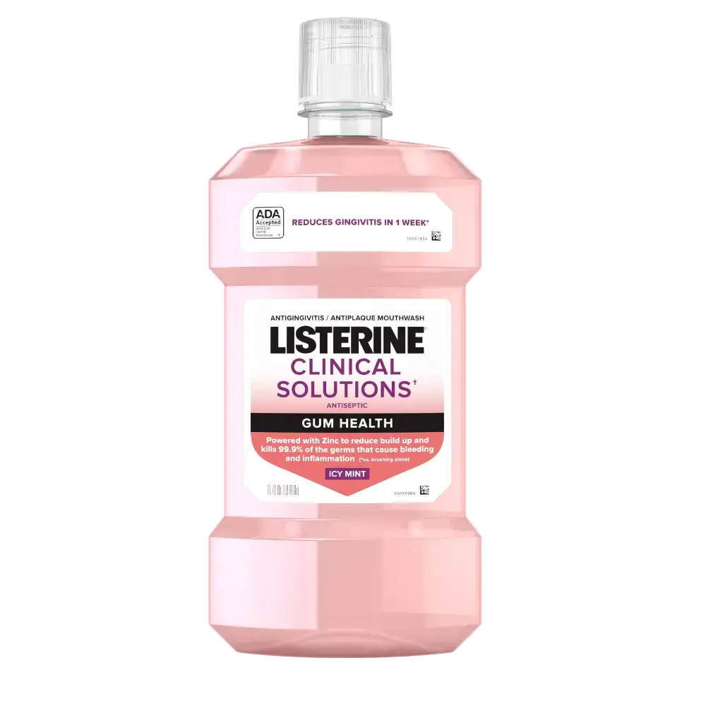 Listerine Clinical Solutions Gum Health Mouthwash + zinc kills bleeding & inflammation causing germs