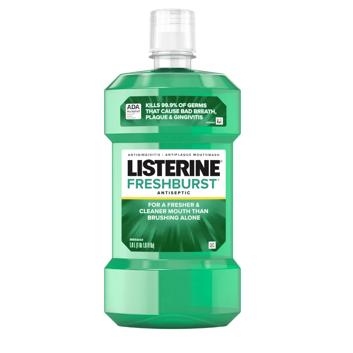 Listerine Freshburst Mouthwash kills 99.9% of germs for fresher & cleaner mouth than brushing alone