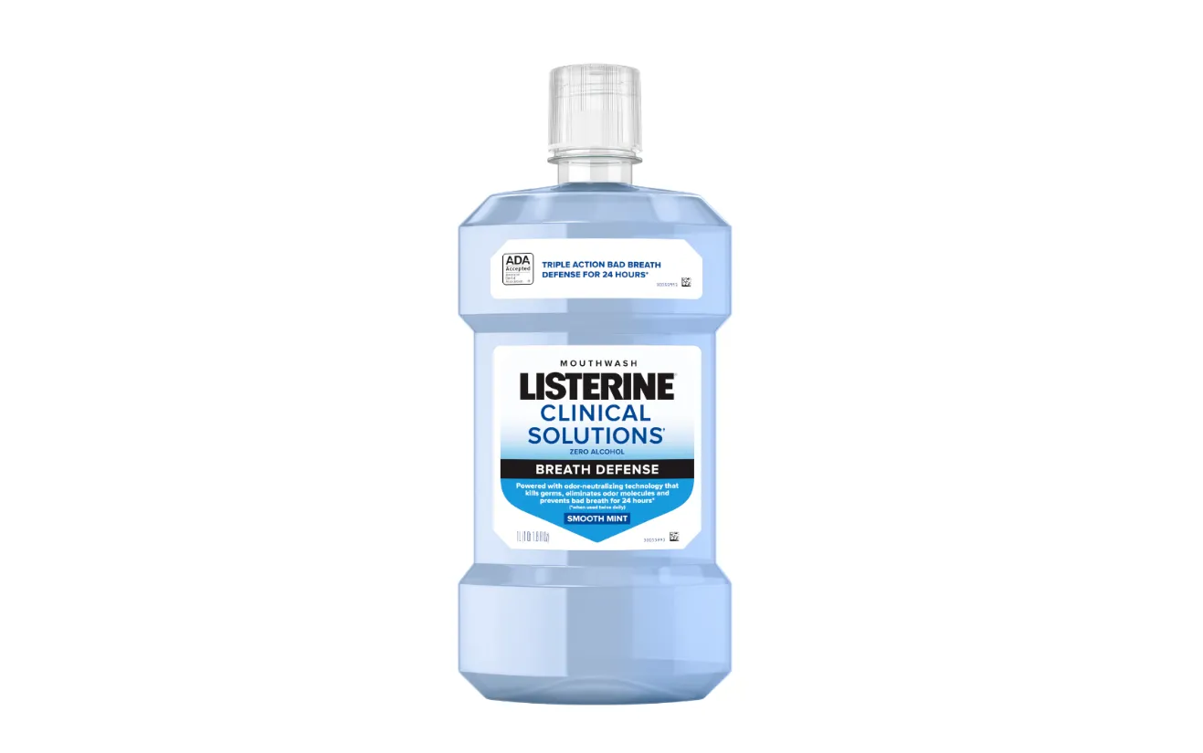 LISTERINE® Clinical Solutions Breath Defense Alcohol-Free Mouthwash for Bad Breath - Image 1 - Listerine